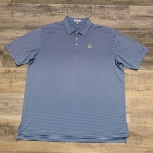 Peter Millar Summer Comfort Striped Polo Shirt Men’s XXL 2X Sage Valley Golf